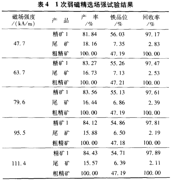 1次弱磁精选场强试验结果